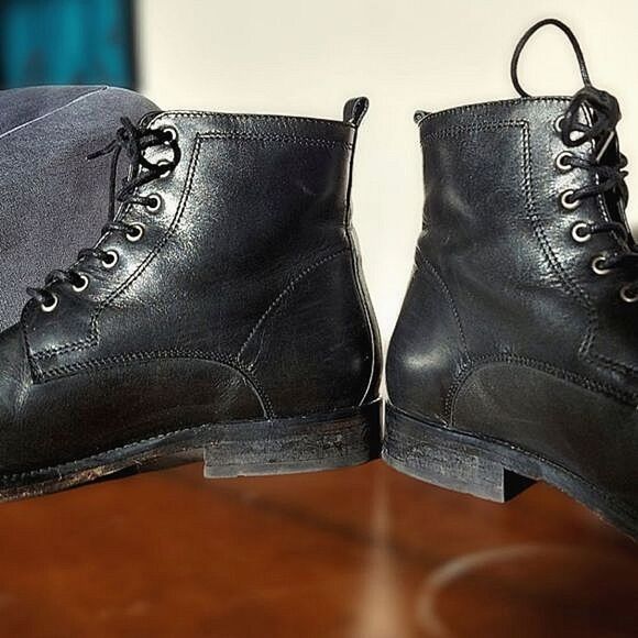 Ten Points black handmade leather combat boots - Picture 6 of 11